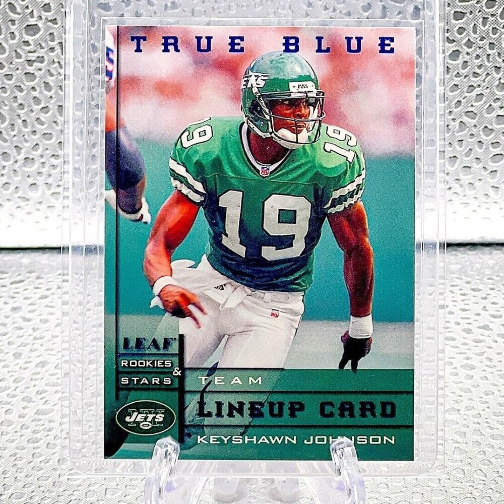 KEYSHAWN JOHNSON 1998 Leaf Rookies & Stars #298  TRUE BLUE /500 JETS